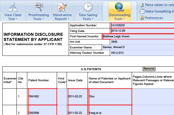 Filling Out Information Disclosure Statement (IDS) Forms With ClaimMaster