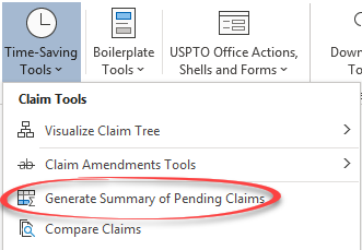 pending claim summary