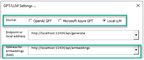 GPT/LLM embedding source